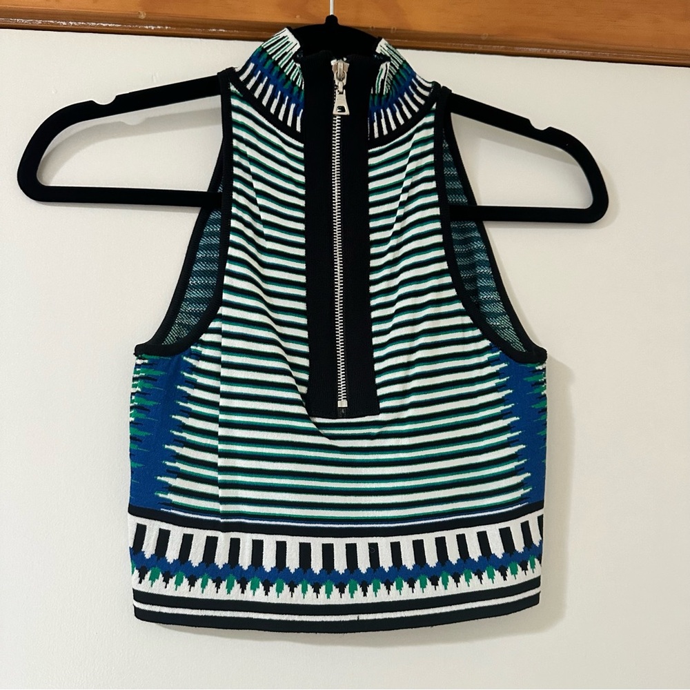 Torn by Ronny Kobo Geometric Printed Crop Top - Picture 2 of 4